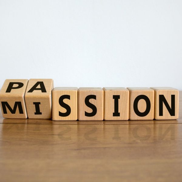Do,Your,Mission,With,Passion.,Fliped,Wooden,Cubes,And,Changed